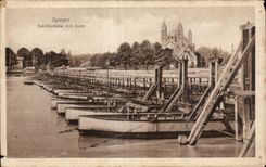 CPA Speyer Schiffbrucke mit Dorn