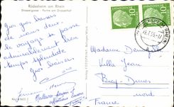 CPA Rudesheim amndt Rhein Drosselgasse Left amndt Drosselhof