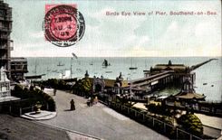 CPA Birds Eye View off Pier Southend one Sea