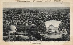 General CPA Wiesbaden Gesamtansicht vom Neroberg View of the mount of Neron view scen from mount off Nero