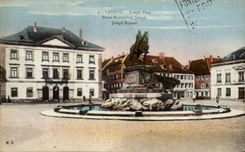 CPA Landau Joseph Platz Place Maximriten joseph ioseph Square