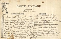 CPA Fantasy Militaria alphabet of the soldier Plays of the evening