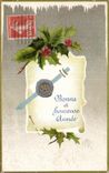 CPA Fantaisie Fleurs Bonne annee