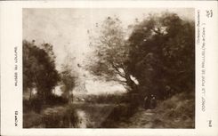 CPA Corot Le pont de Palluel Pas de Calais