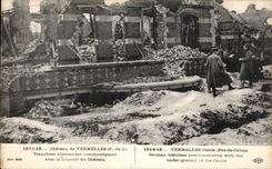 CPA Vermelles Castle Tranchees allemandes communiquant sous le sol du chateau 