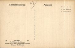 CPA Thiers the Castle of Piroux Built in 1423 for Guillaume Bouithec Lord of Chariol