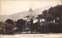 CPA Cambo les Bains Church and the Mountain