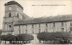 CPA Meuse Saint Mihiel Church St Michel and College