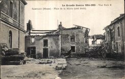 CPA the Great War Aims Paris Sampigny (Meuse) Place of the Town hall (right-sided)