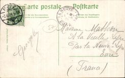 CPA Metz vista del puente medio