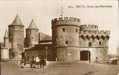 Metz - puerta de los alemanes - CPA