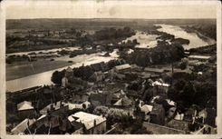 Nevers - panorama en el Loire - CPA
