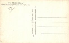 Nevers - puerta de Croux - antes de la puerta - CPA