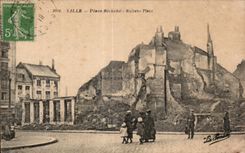 CPA Lille Places Biechehe Richebe Place Militaria