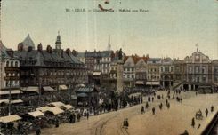 CPA Lille Grand Places Market at the Flowers