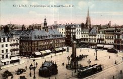 CPA panoramic LilleVue on the Large one Places