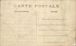 Gran guerra de CPA Compiegne el puente de Pedro destruido por el genio frances