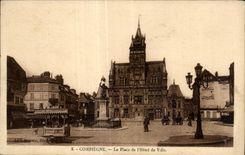 CPA Compiegne el lugar del ayuntamiento de I