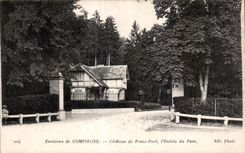 Alrededores de CPA Compiegne del castillo de la entrada portuaria honesta del parque