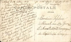 CPA Creil Guerre de incendie par les Allmands Rue Gambetta Incendiary by the Gormans Ineendiary of houses Militaria