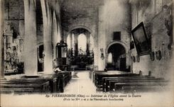 CPA Pierrefonds (Oise) Interseur de I Eglise avant la Guerre (Voir les Ne I et 2 de Pierefonds bombardee)