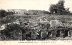 CPA Champlieu Ruins Les Bains and the Theater
