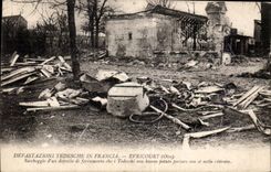 CPA Evricourt Militaria Ruins