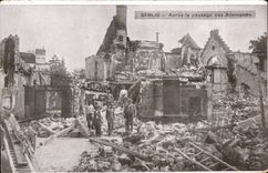 CPA Senlis After the passage of the Germans