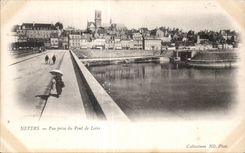 CPA Nevers visto del puente del Loire
