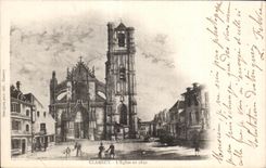 CPA Clamecy Church in 1830
