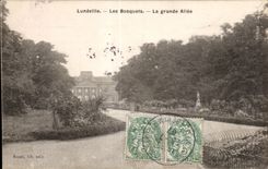 CPA Luneville Les Bosquets La grande Allee