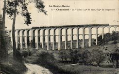 CPA Chaumont the Viaduct (Top Length) Train