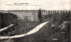 CPA Haunts It the Marne the Viaduct of Chaumont Train