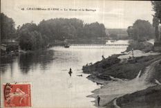 CPA Trawl-nets on the Marne the Marne and Stopping