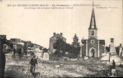 CPA Minaucourt the destroyed village