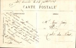 CPA Battles of the Gourgancon Marne close Fre Champenoise Houses close to church brulee by German