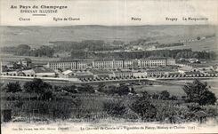 CPA Epernay Le quartier de cavalerie Vignobles de Pierry Moussy et Chavot