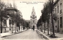 CPA Epernay Avenue Paul Chandon Eglise St Pierre St Paul 
