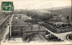 CPA Epernay Panorama des caves Mercier 