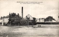 CPA Reims in its years of bombardment machines lenient and the place St Andre