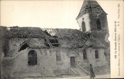 CPA Prosnes ruins of church