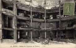 CPA Reims Ruins of interior of the theater