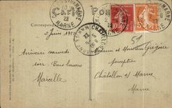 CPA Trawl-nets on the Marne the Marne seen from of the bridge