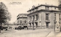 CPA Epernay Le theatre et place Thiers 
