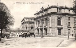 CPA Epernay Le theatre et place Thiers