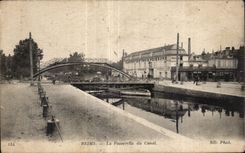 CPA Reims the footbridge of the canal