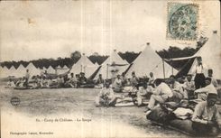 CPA Camp of Trawl-nets soup militaria