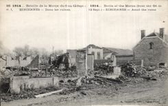 CPA Battles of the Ecriennes Marne In the ruins