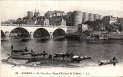 CPA Angers the bridge of the Low Chain and the castle