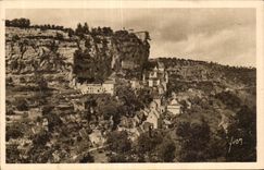CPA Rocamadour (Lot) Vue generale prise de la Route de Cahors